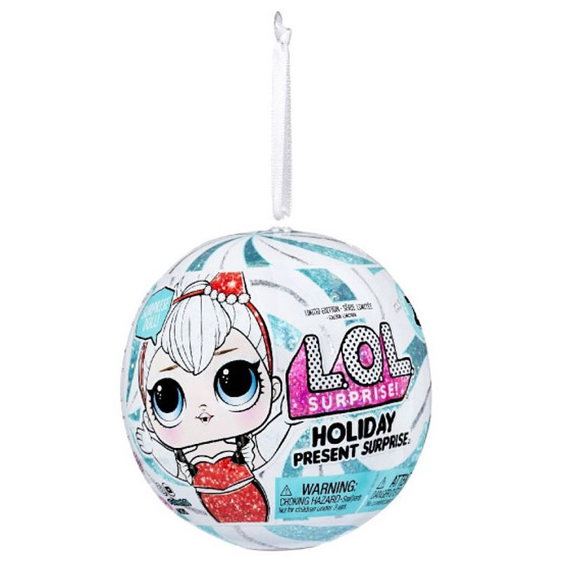 Foto van L.o.l. surprise! holiday supreme surprise ball - sleigh babe - blauw - minipop- kerstbal