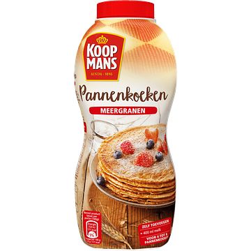 Foto van Koopmans schudfles pannenkoeken meergranen 175g aanbieding bij jumbo | 2e halve prijs