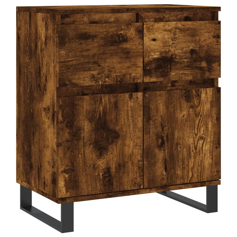 Foto van Vidaxl dressoir 60x35x70 cm bewerkt hout gerookt eikenkleurig