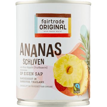 Foto van Fairtrade original ananas schijven op eigen sap 565g bij jumbo