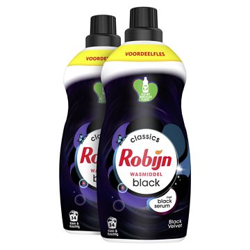 Foto van Robijn klein & krachtig classics vloeibaar wasmiddel black velvet 2 x 34 wasbeurten bij jumbo