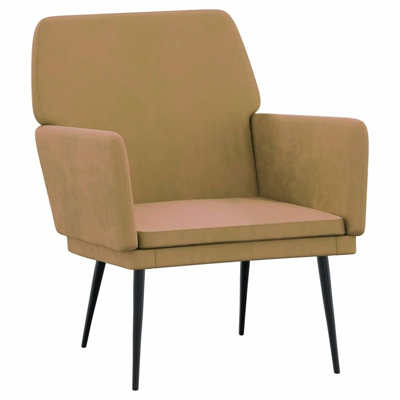 Foto van Vidaxl fauteuil 62x79x79 cm fluweel bruin