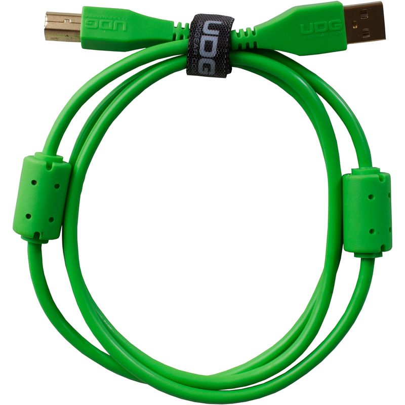 Foto van Udg u95002gr audio kabel usb 2.0 a-b recht groen 2m