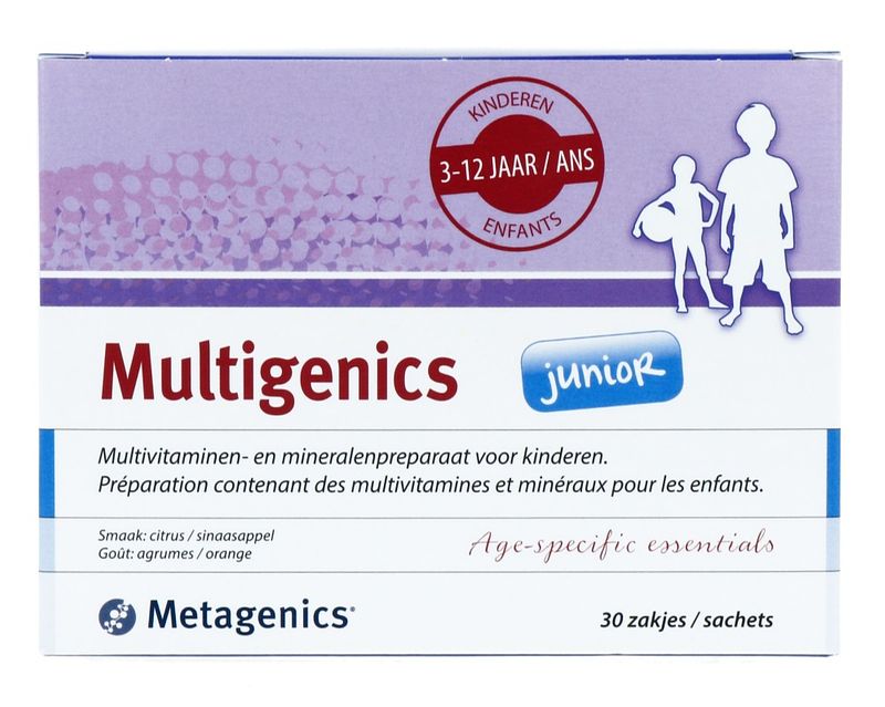 Foto van Metagenics multigenics junior zakjes