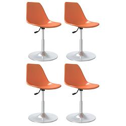 Foto van Vidaxl eetkamerstoelen draaibaar 4 st pp oranje