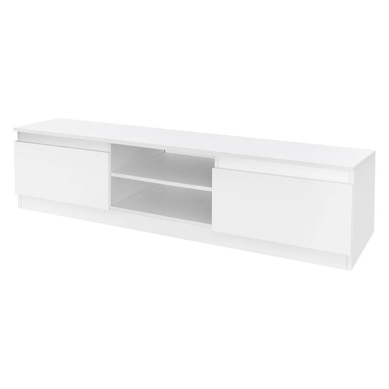 Foto van Ml-design tv lowboard wit, 120x36x40 cm, gemaakt van mdf spaanplaat