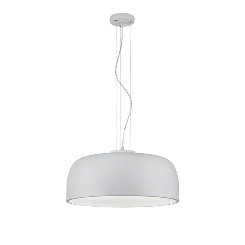 Foto van Moderne hanglamp baron - metaal - wit - 4 lichts - hoogte verstelbaar - hanglampen eetkamer