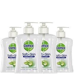 Foto van Dettol handzeep - hydraterend - aloe vera - 250ml x4