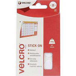 Foto van Velcro® vel-ec60227 klittenband punten om vast te plakken haak- en lusdeel (ø) 16 mm wit 16 paar