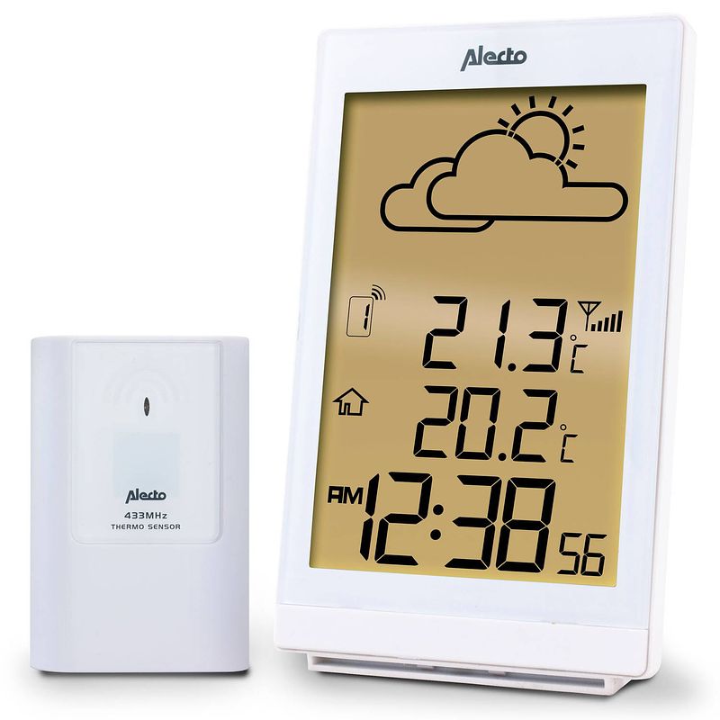 Foto van Weerstation met draadloze buitensensor alecto ws-2200wt wit