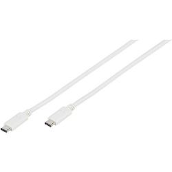 Foto van Vivanco usb-kabel usb 3.2 gen1 (usb 3.0 / usb 3.1 gen1) usb-c stekker, usb-c stekker 1.00 m wit 39641