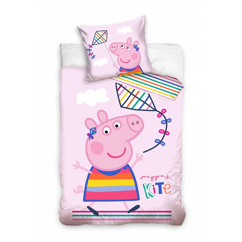 Foto van Nickelodeon dekbedovertrek peppa pig 100 x 135 cm katoen roze