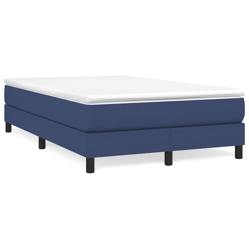 Foto van The living store boxspringbed - blauw - 203x120x25 cm - pocketvering