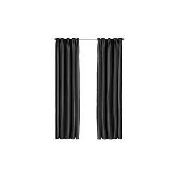 Foto van Larson - luxe verduisterend gordijn met haken - 150x250 cm - black