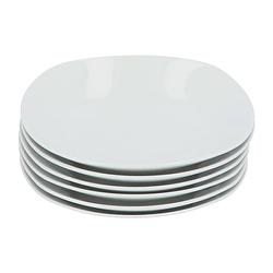 Foto van 4goodz plaza - set van 6 stuks porseleinen diepe borden 22 cm - wit