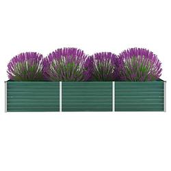 Foto van Infiori plantenbak verhoogd 240x80x45 cm gegalvaniseerd staal groen