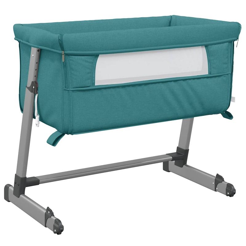 Foto van Vidaxl babybox met matras linnen groen