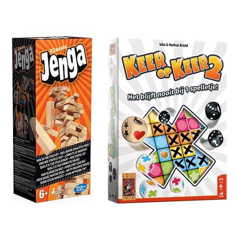 Foto van Spellenbundel - 3 stuks - keer op keer 2 & jenga & stef stuntpiloot