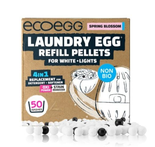 Foto van Eco egg laundry egg refill pellets spring blossom - voor witte en licht gekleurde was
