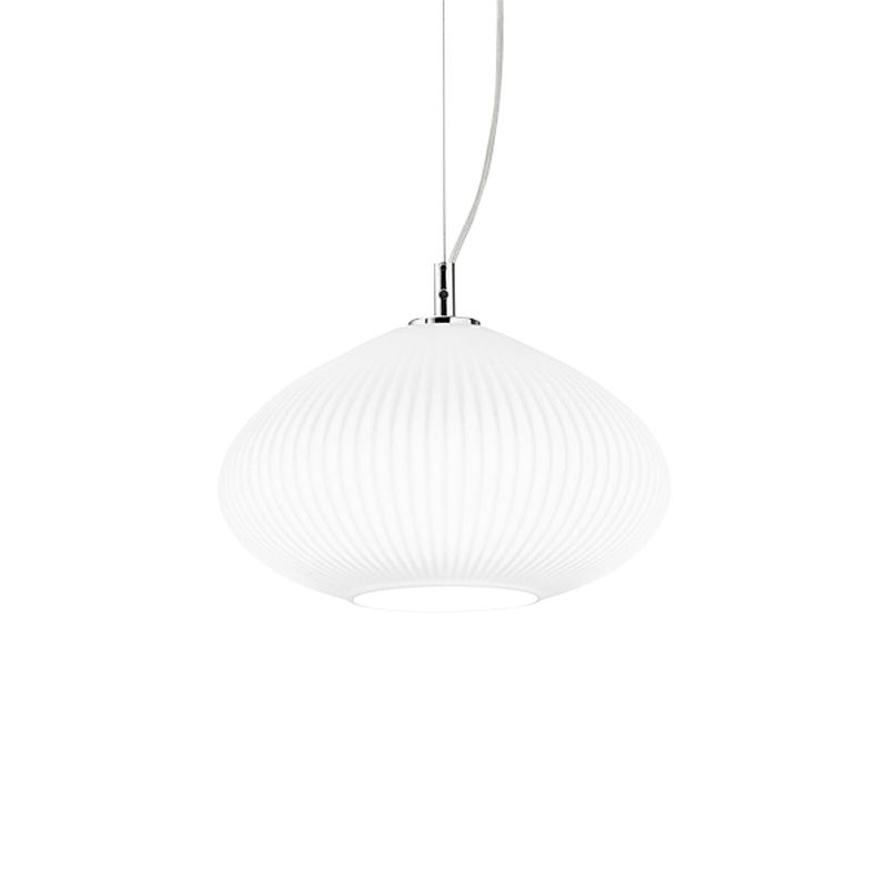 Foto van Ideal lux - plisse's - hanglamp - metaal - e14 - chroom