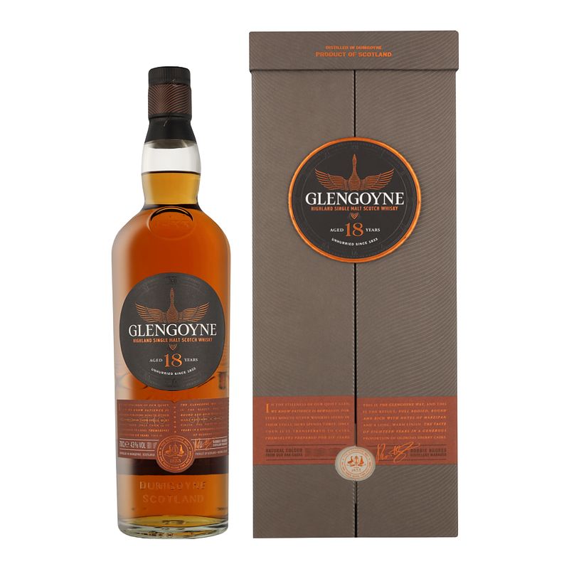 Foto van Glengoyne 18 years 70cl whisky + giftbox