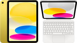 Foto van Apple ipad (2022) 10.9 inch 256gb wifi geel + magic keyboard folio
