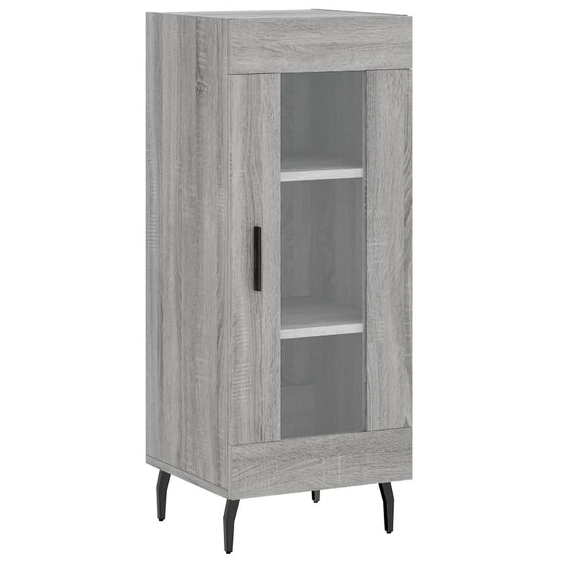 Foto van Vidaxl dressoir 34,5x34x90 cm bewerkt hout grijs sonoma eikenkleurig