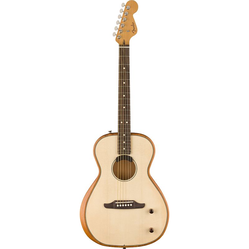 Foto van Fender highway series parlor rw natural elektrisch-akoestische westerngitaar met deluxe gigbag