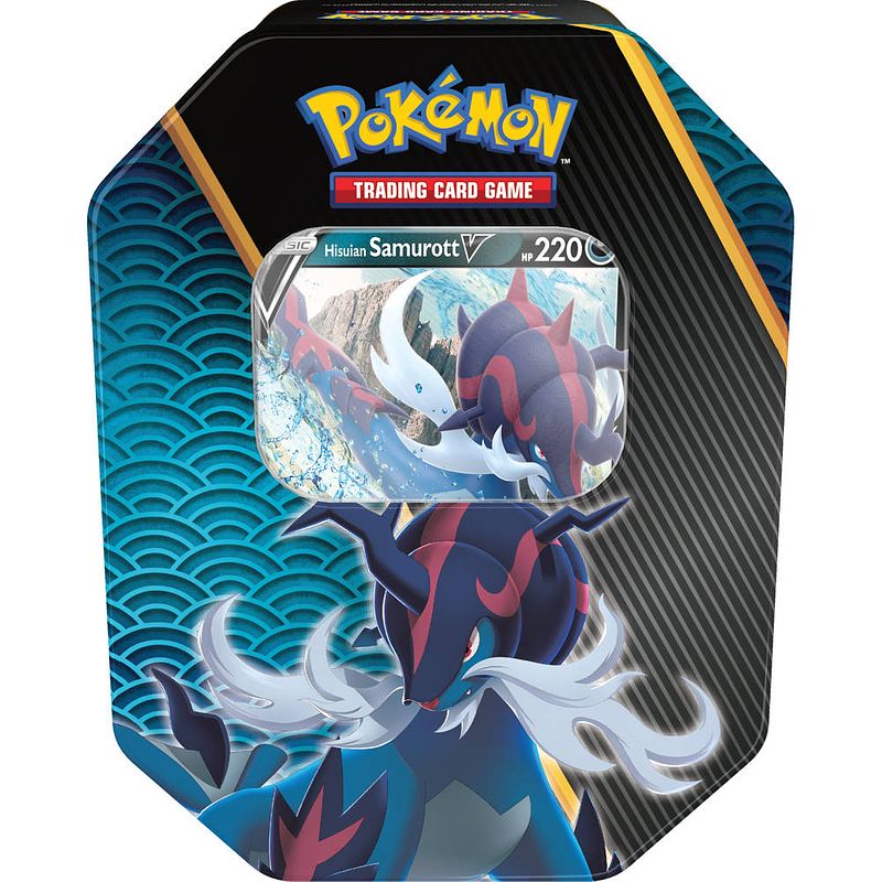 Foto van Pokémon tcg 2022 summer v tin hisuian samurott v