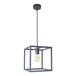 Foto van Urban interiors hanglamp frame l 25 cm b 25 cm zwart