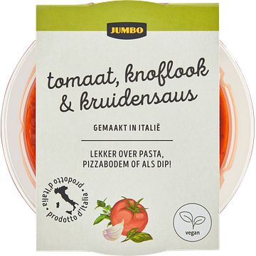 Foto van Jumbo tomaat, knoflook & kruidensaus 150g