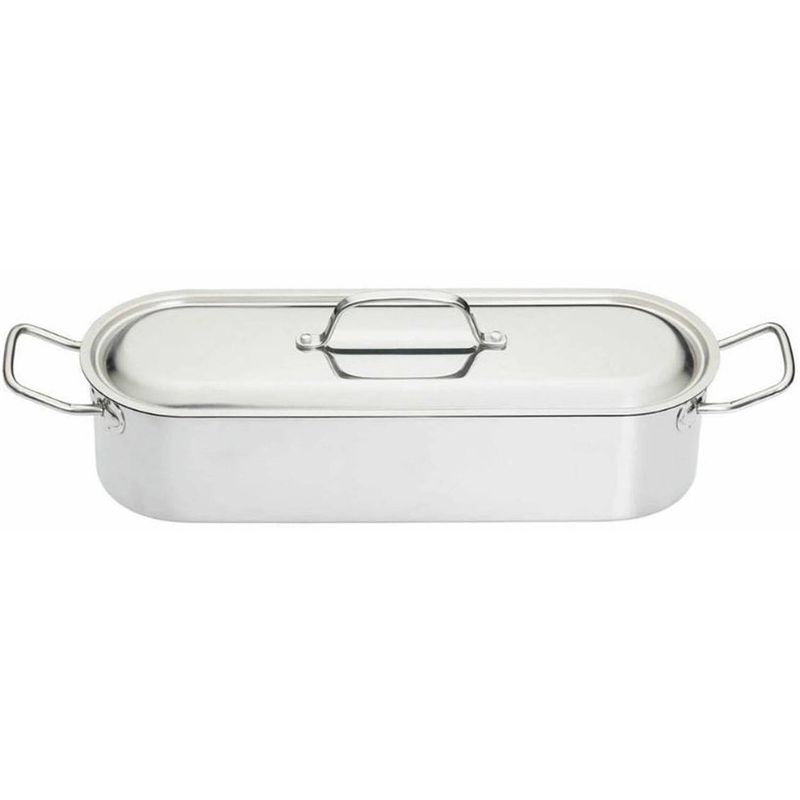 Foto van Kitchencraft pocheerpan heavy duty 45,5 cm rvs zilver 3-delig