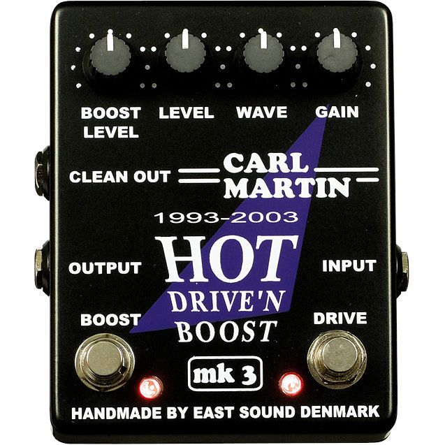 Foto van Carl martin hot drive'n boost mk3 2-in-1 overdrive-boost pedal