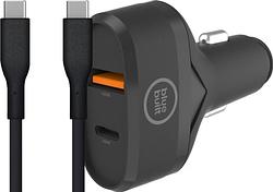 Foto van Bluebuilt snelle autolader 20w zwart + veripart usb c kabel 2m kunststof zwart