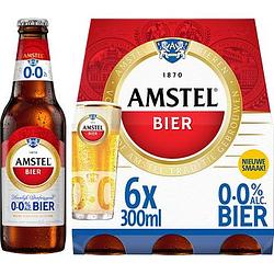 Foto van Amstel pilsener 0.0 bier fles 6 x 300ml bij jumbo
