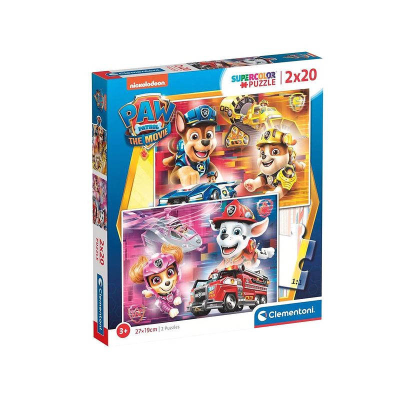 Foto van Clementoni paw patrol the movie puzzel 2x20st