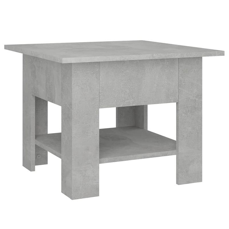 Foto van The living store salontafel trendy - betongrijs - 55 x 55 x 42 cm - spaanplaat