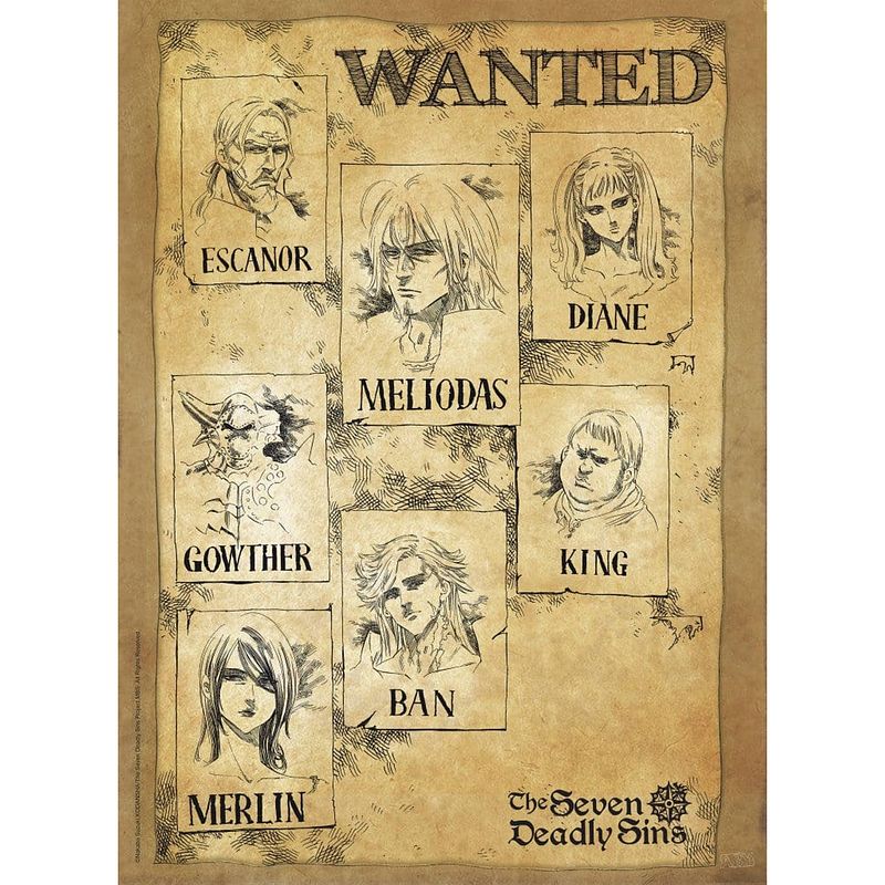 Foto van Abystyle the seven deadly sins wanted poster 38x52cm