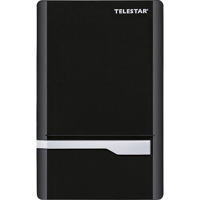 Foto van Telestar antenna 7 lte actieve dvb-t/t2 platte antenne binnen versterking: 35 db zwart