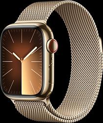Foto van Apple watch series 9 4g 41mm goud rvs milanese polsband
