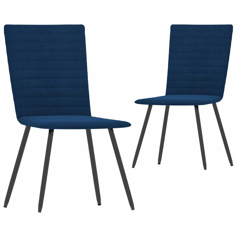 Foto van Vidaxl eetkamerstoelen 2 st fluweel blauw