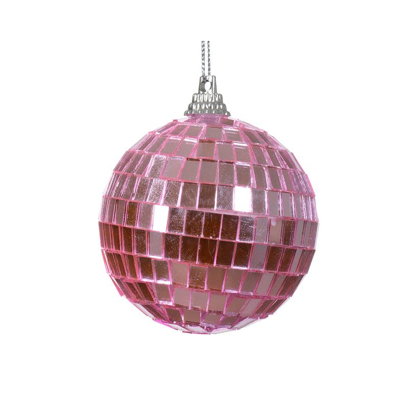 Foto van Decoris - kerstballen foam d6l6 cm fuchsia kerst