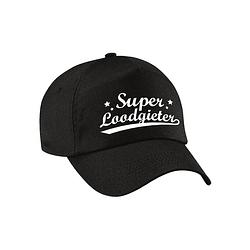 Foto van Super loodgieter pet /cap zwart voor volwassenen - loodgieter cadeau - verkleedhoofddeksels