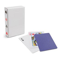 Foto van 1x setje van 54 speelkaarten blauw - kaartspel