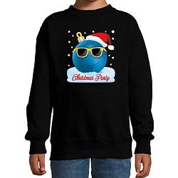 Foto van Foute kersttrui / sweater coole kerstbal zwart voor jongens 5-6 jaar (110/116) - kerst truien kind