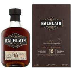 Foto van Balblair 18 years 70cl whisky + giftbox