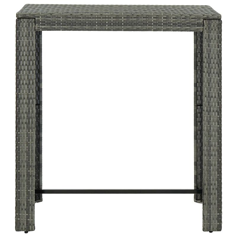 Foto van Infiori tuinbartafel 100x60,5x110,5 cm poly rattan grijs