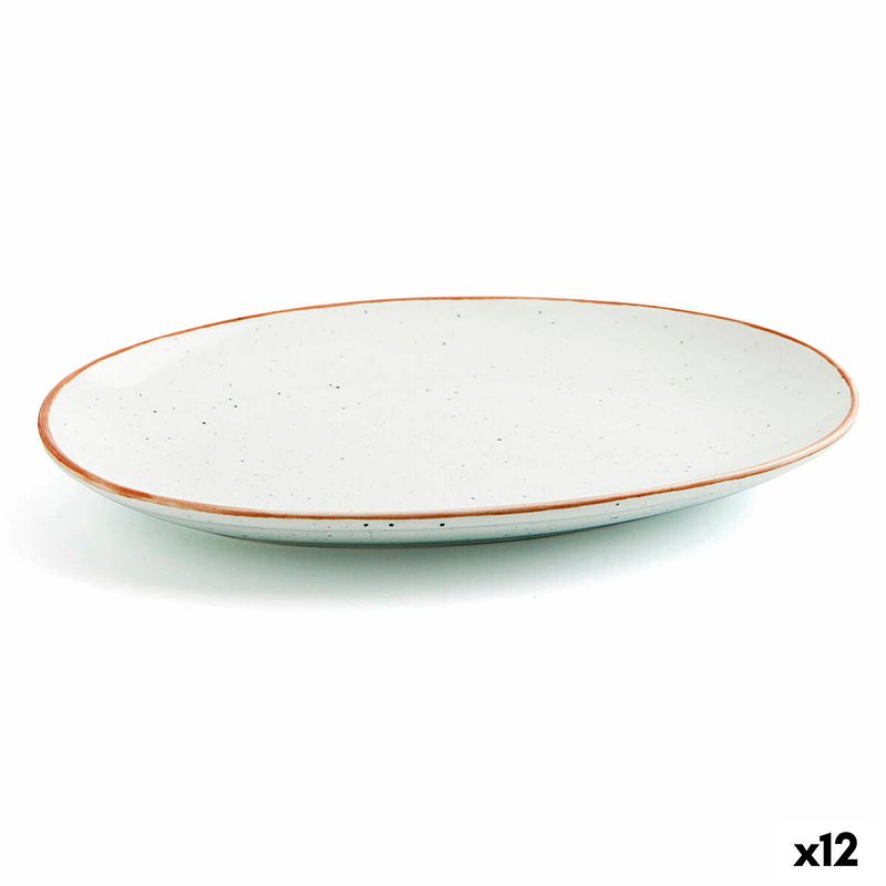 Foto van Serveerschaal ariane terra ovalen keramisch beige (ø 26 cm) (12 stuks)