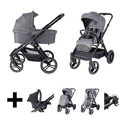 Foto van Born lucky kinderwagen 3 in 1 riva grey