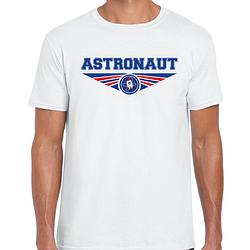 Foto van Astronaut t-shirt wit heren - beroepen shirt 2xl - feestshirts
